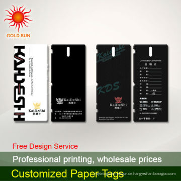 Papier Versand Tags